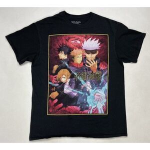 Jujutsu Kaisen Graphic T-shirt Men Large Black Anime Short Sleeve